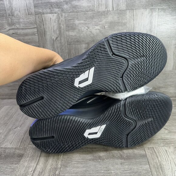 Adidas Dame 9 Men's size 17 Black Blue Basketball Shoes - Picture 5 of 6